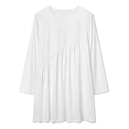 Women’s Asymmetric Long Sleeve Mini Dress - Nogicle