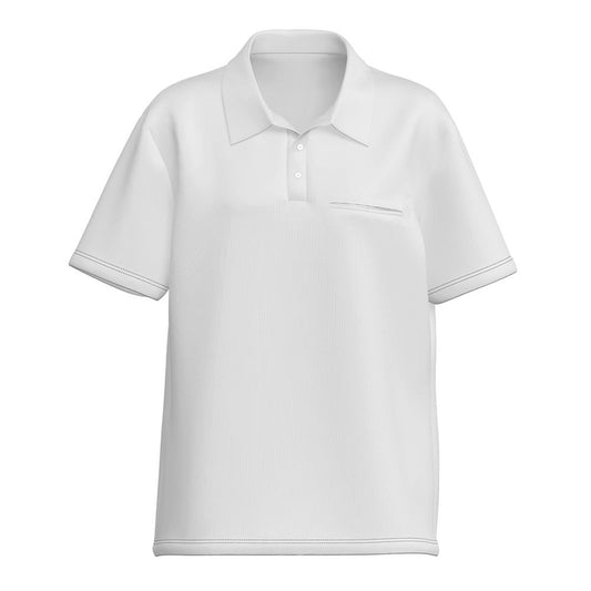 Women’s Short Sleeve Polo Shirt with Double Welt Pockets