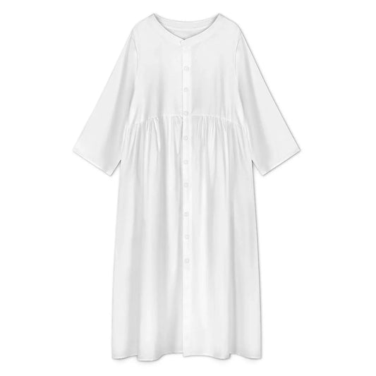 Women’s Button-Down Casual Midi Dress - Nogicle