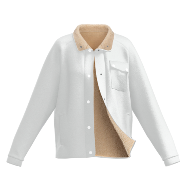 Fleece-Lined Button-Up Jacket