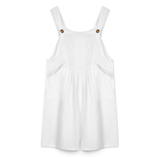Women’s Sleeveless Square Neck Romper with Front Pockets