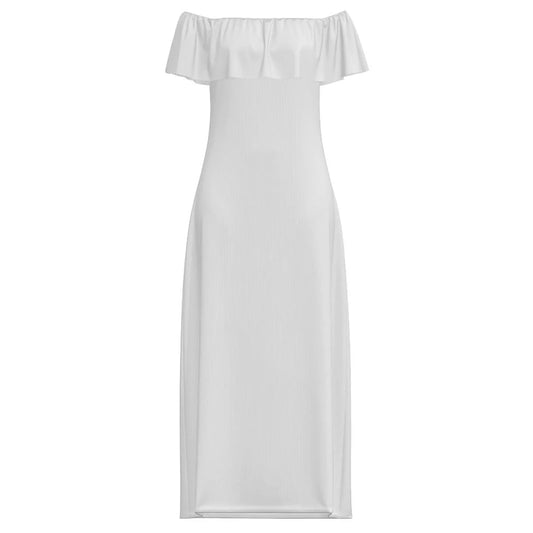 Women’s Off-Shoulder Ruffle Maxi Dress - Nogicle