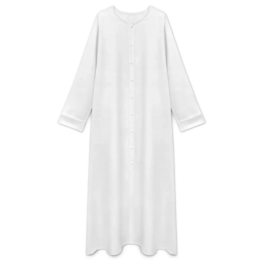 Women’s Long Sleeve Button-Down Maxi Abaya Dress - Nogicle