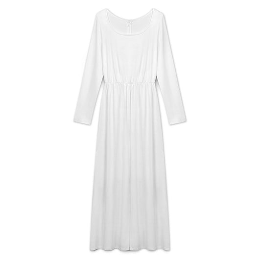Women’s Round Neck Long Sleeve Maxi Dress