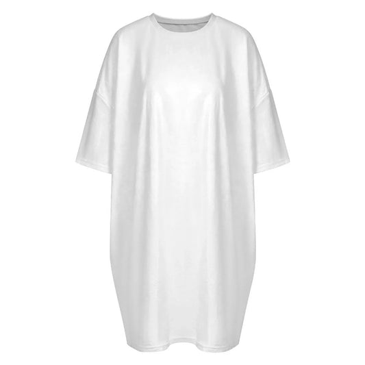 Women’s Fleece Oversized T-Shirt Dress - Nogicle
