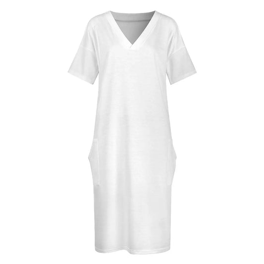 Women’s Casual Loose Fit Pocket Dress - Nogicle