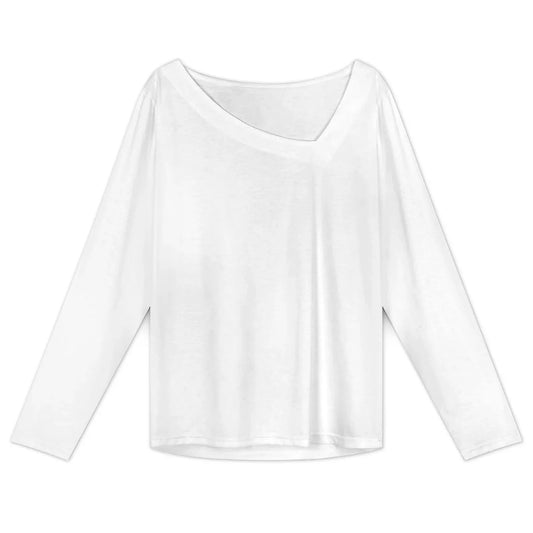 Women’s Asymmetrical Neck Long Sleeve Top - Nogicle