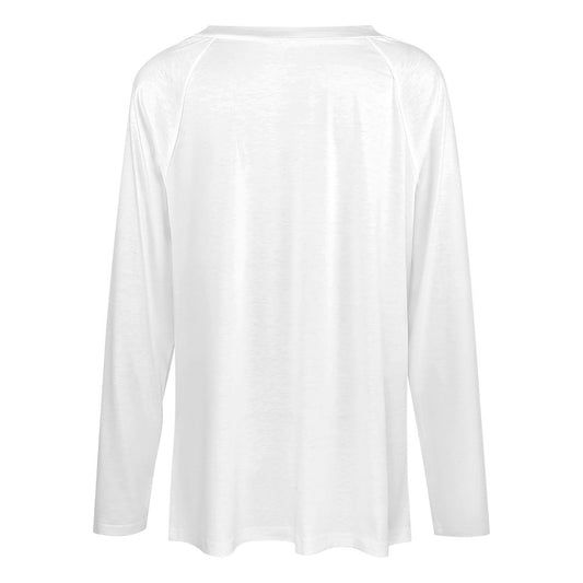 Women's Double Layer V-Neck Long-Sleeve Casual Top