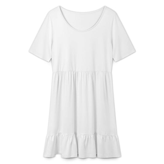 Women’s Short Sleeve Ruffle Hem Dress