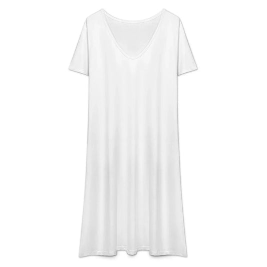 Women’s V-Neck Short Sleeve Dress - Nogicle