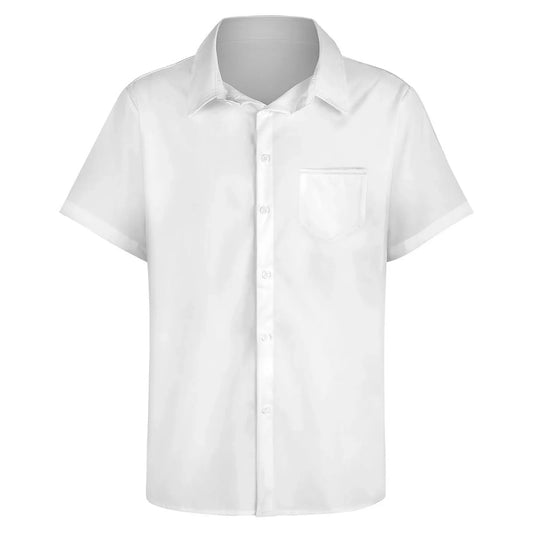 Women’s Collared Short Sleeve Shirt with Chest Pocket - Nogicle