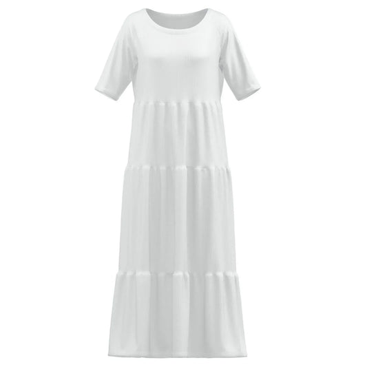 Women's Tiered Midi T-Shirt Dress - Nogicle