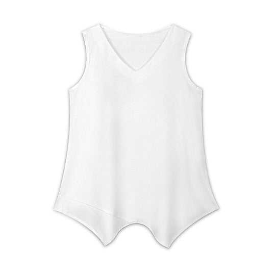 Women’s Linen-Look V-Neck Sleeveless Top