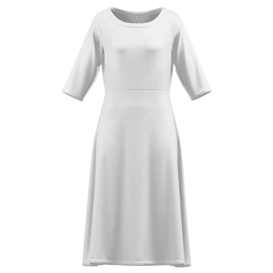 Women’s Classic Mid-Sleeve Midi Dress - Nogicle