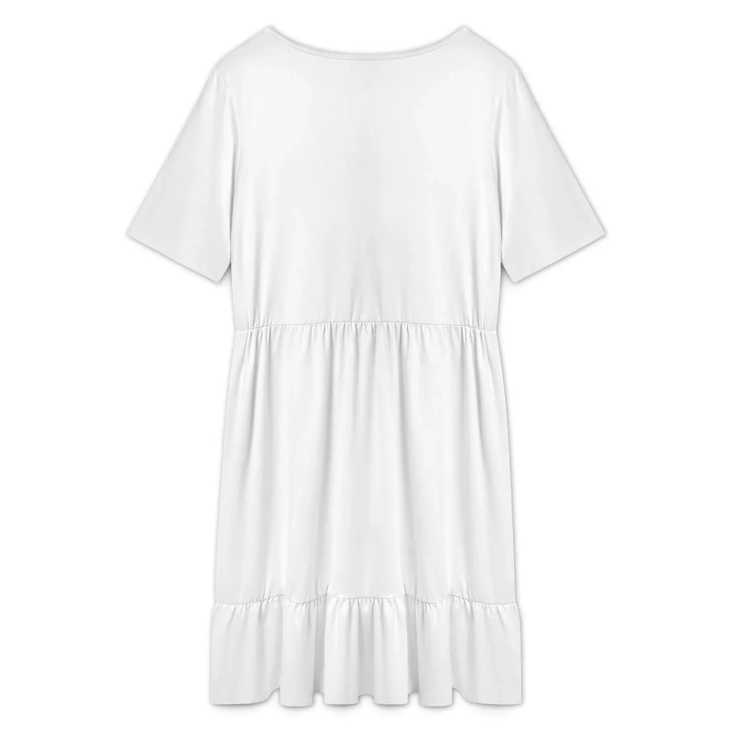Women’s Short Sleeve Ruffle Hem Dress - Nogicle