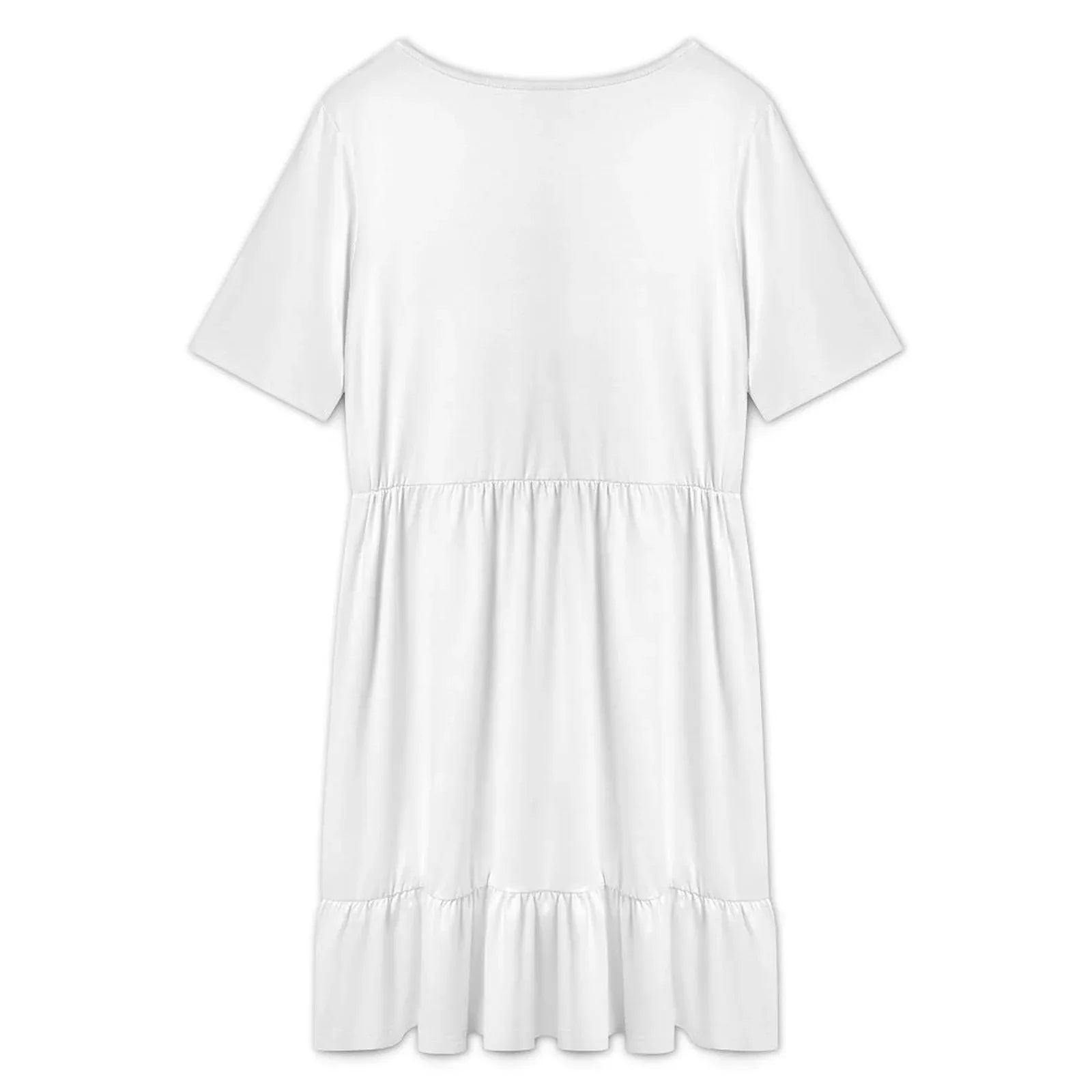 Women’s Short Sleeve Ruffle Hem Dress - Nogicle