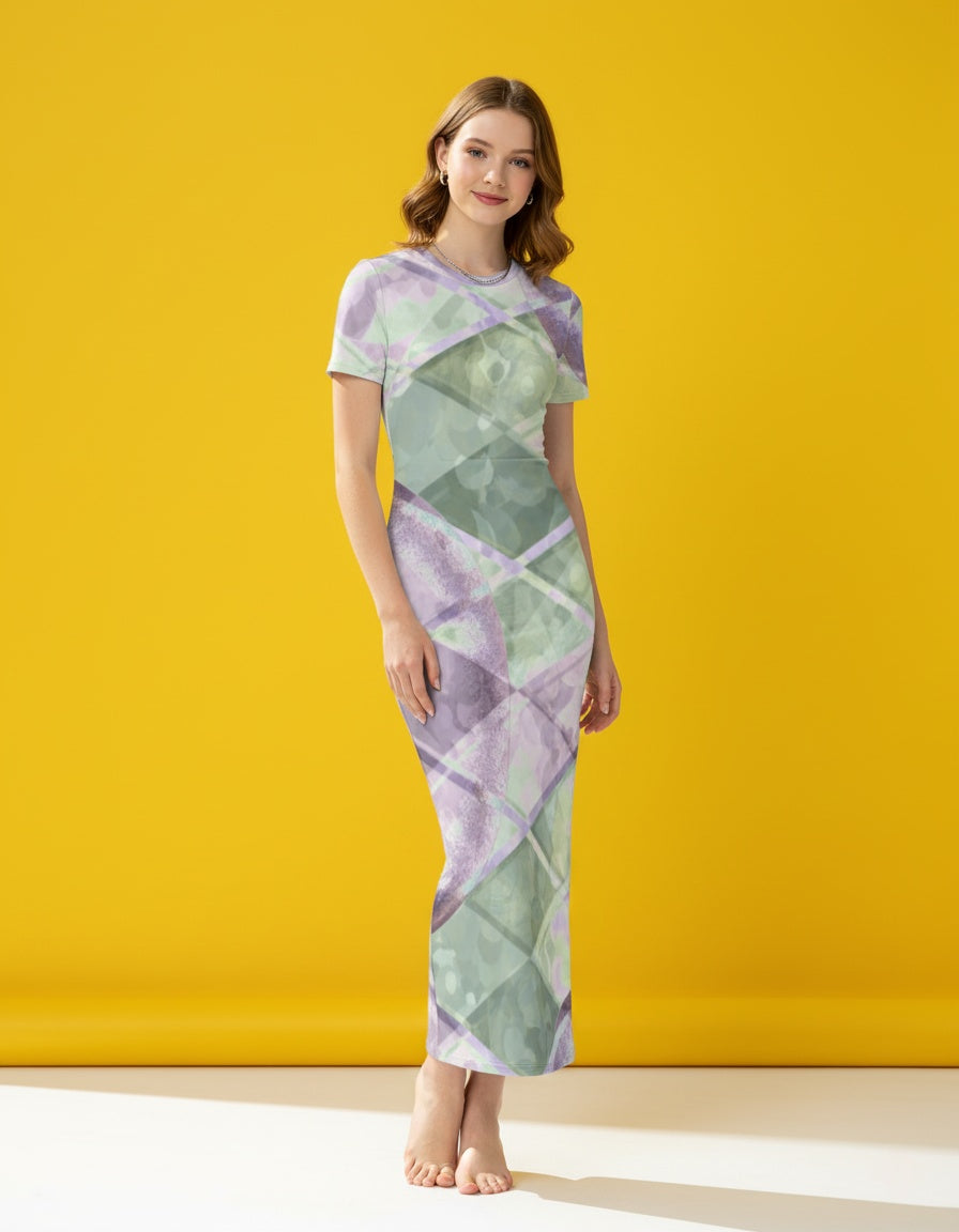 Women’s Short Sleeve Bodycon Maxi Dress