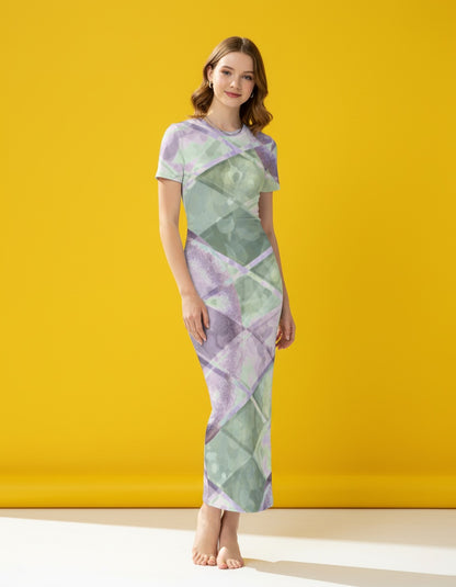 Women’s Short Sleeve Bodycon Maxi Dress