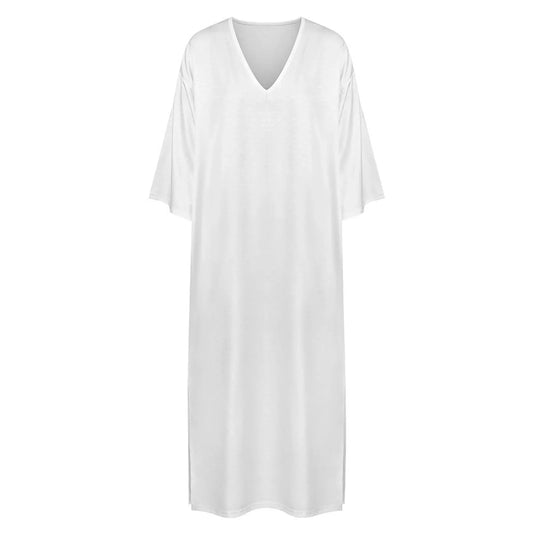 Women’s V-Neck Loose Kaftan Dress - Nogicle