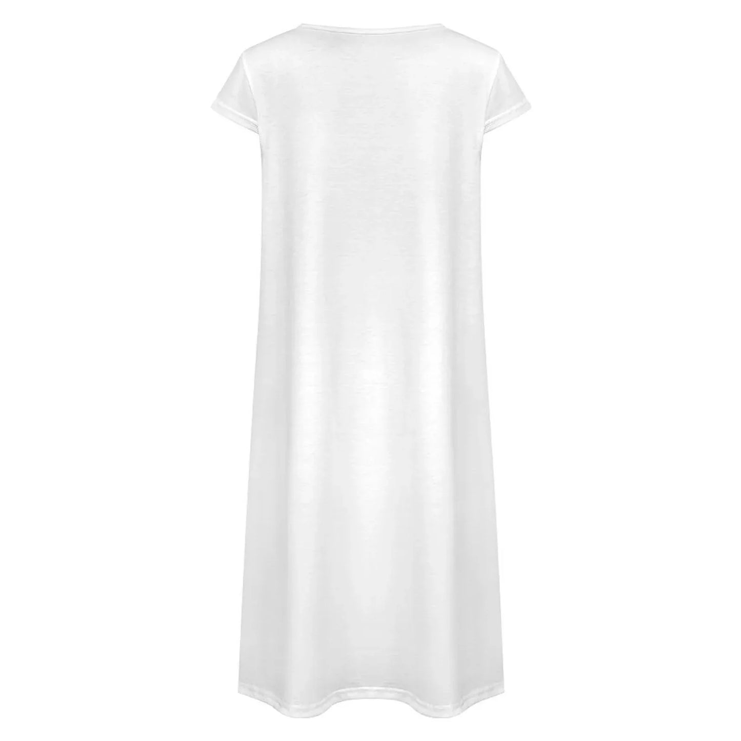 Women’s Short Sleeve A-Line Pocket Dress - Nogicle