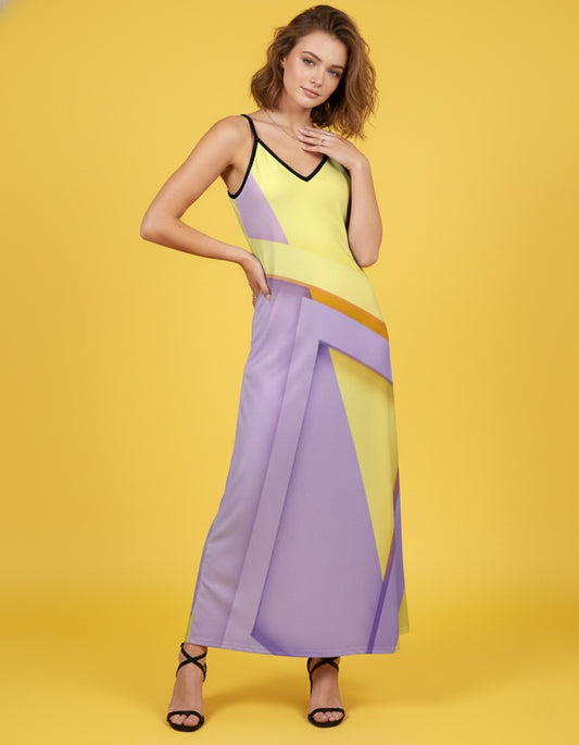 Women’s V-Neck Spaghetti Strap Maxi Dress