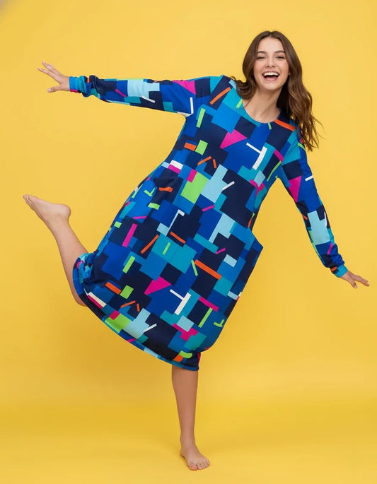 Women’s Long Sleeve Pocket Dress - Nogicle