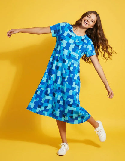 Women’s Short Sleeve Midi Dress - Nogicle