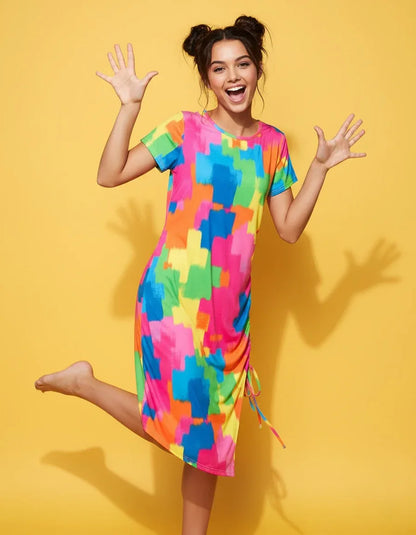 Women’s Side Split Asymmetrical Dress - Nogicle