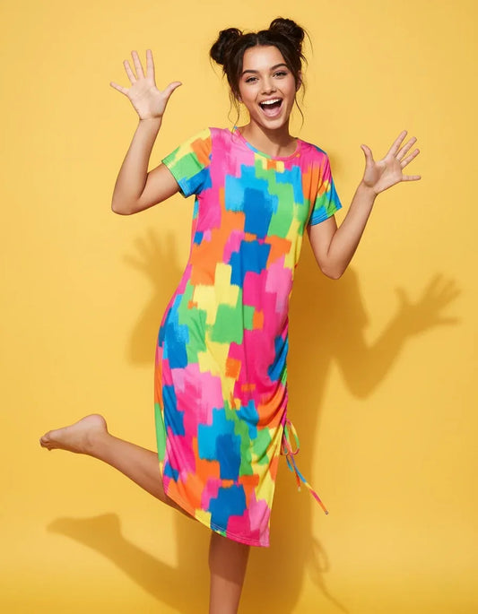 Women’s Side Split Asymmetrical Dress - Nogicle