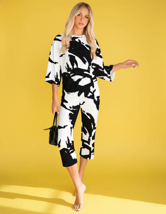 Women’s Casual Round Neck Jumpsuit