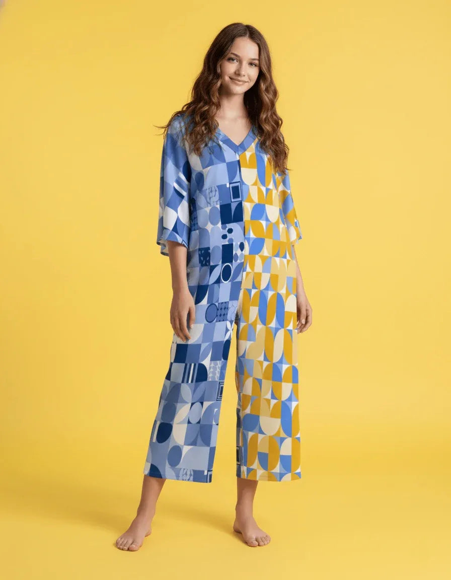 Women’s V-Neck Loose Fit Jumpsuit - Nogicle