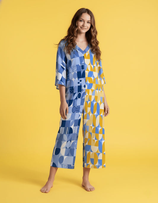 Women’s V-Neck Loose Fit Jumpsuit