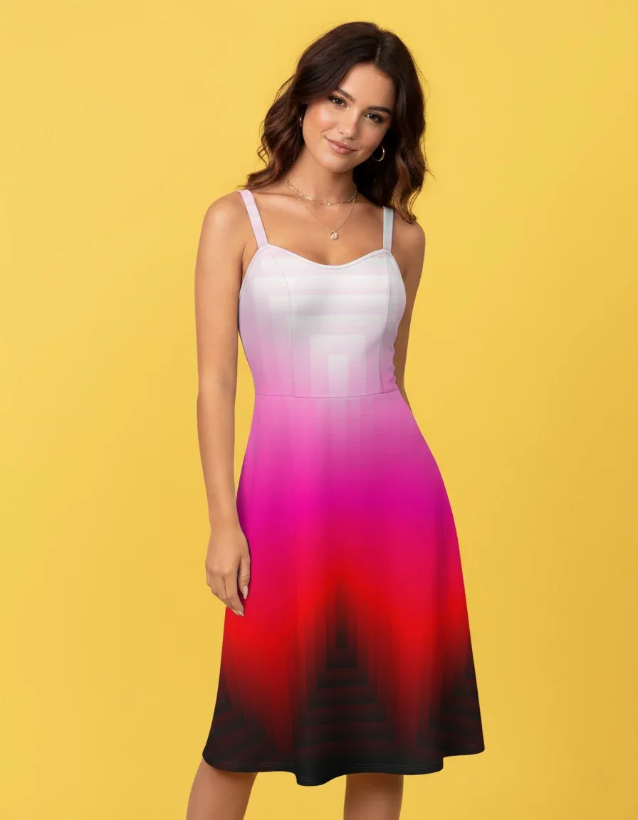 Women’s Spaghetti Strap Midi Dress - Nogicle