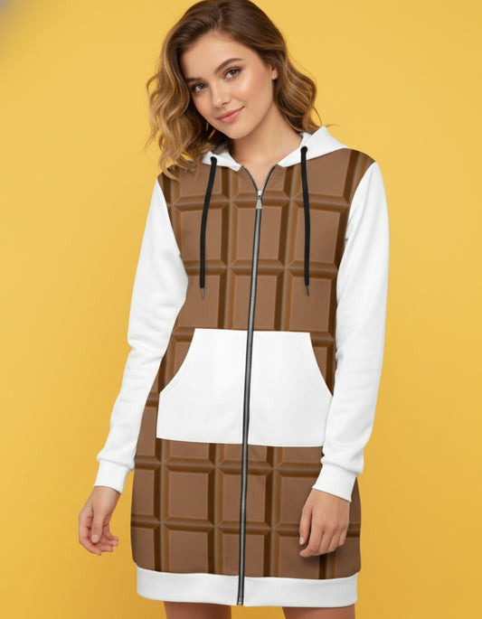 Women’s Long Zip-Up Hoodie Dress