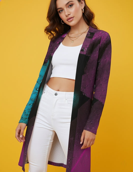 Women’s Long Open Front Cardigan