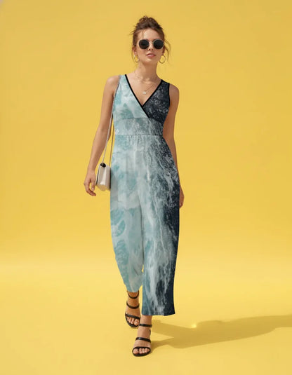 Women’s Sleeveless V-Neck Maxi Dress - Nogicle