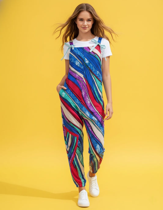 Women’s Loose Fit Bow Strap Jumpsuit