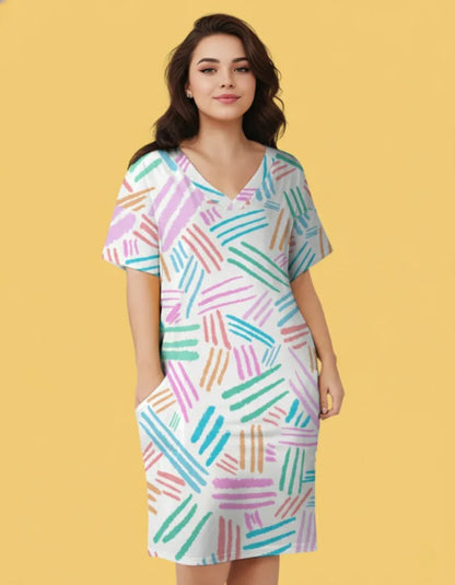 Women’s Casual Loose Fit Pocket Dress - Nogicle