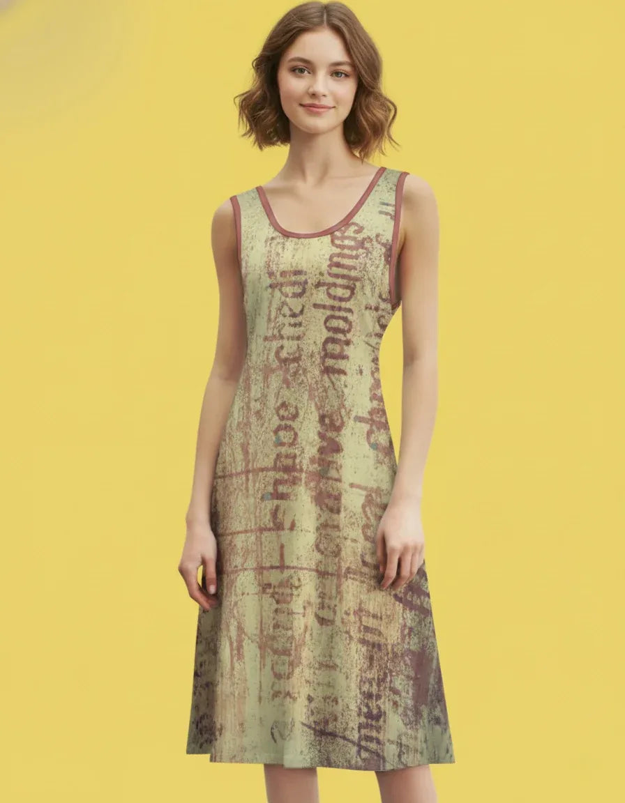 Women’s Sleeveless A-Line Midi Dress - Nogicle