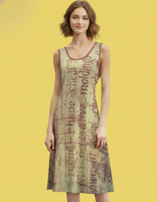 Women’s Sleeveless A-Line Midi Dress - Nogicle