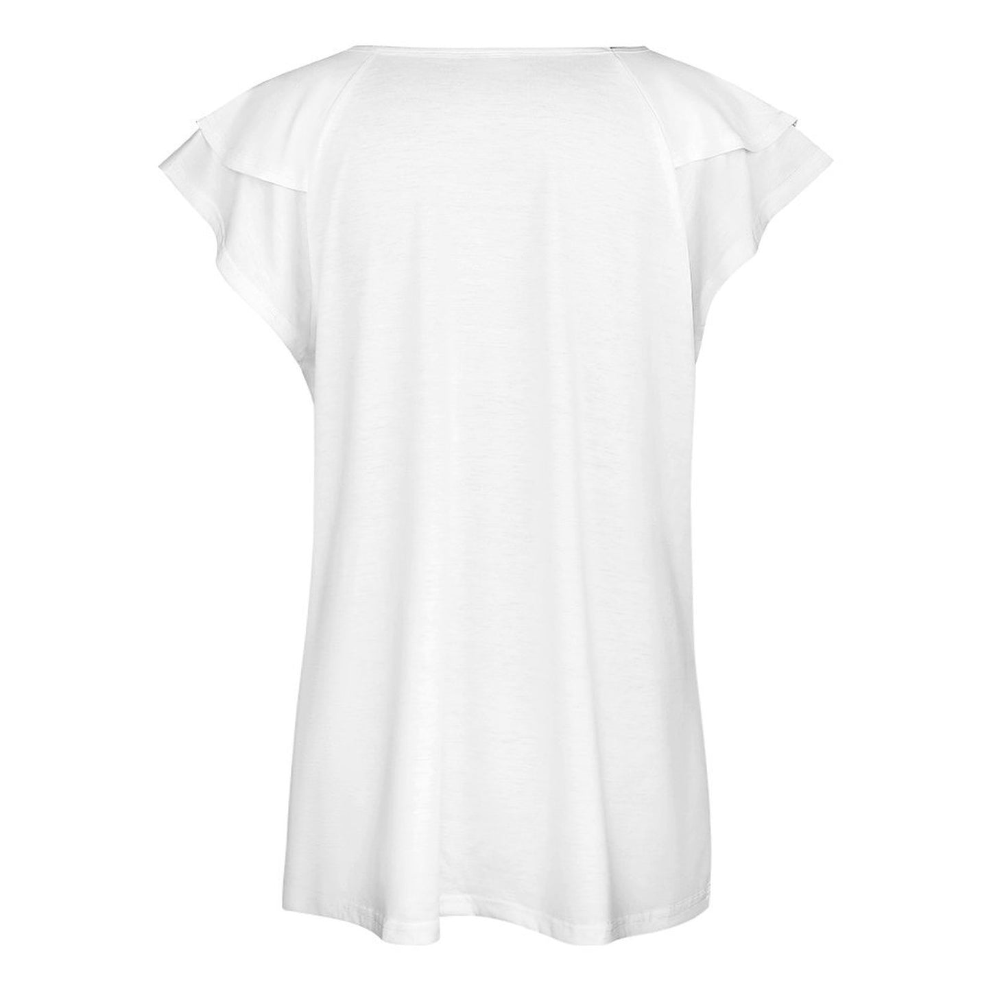 Women’s Ruffle Sleeve V-Neck T-Shirt
