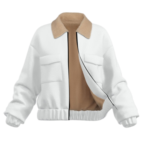 Fleece-Lined Bomber Jacket with Utility Pockets