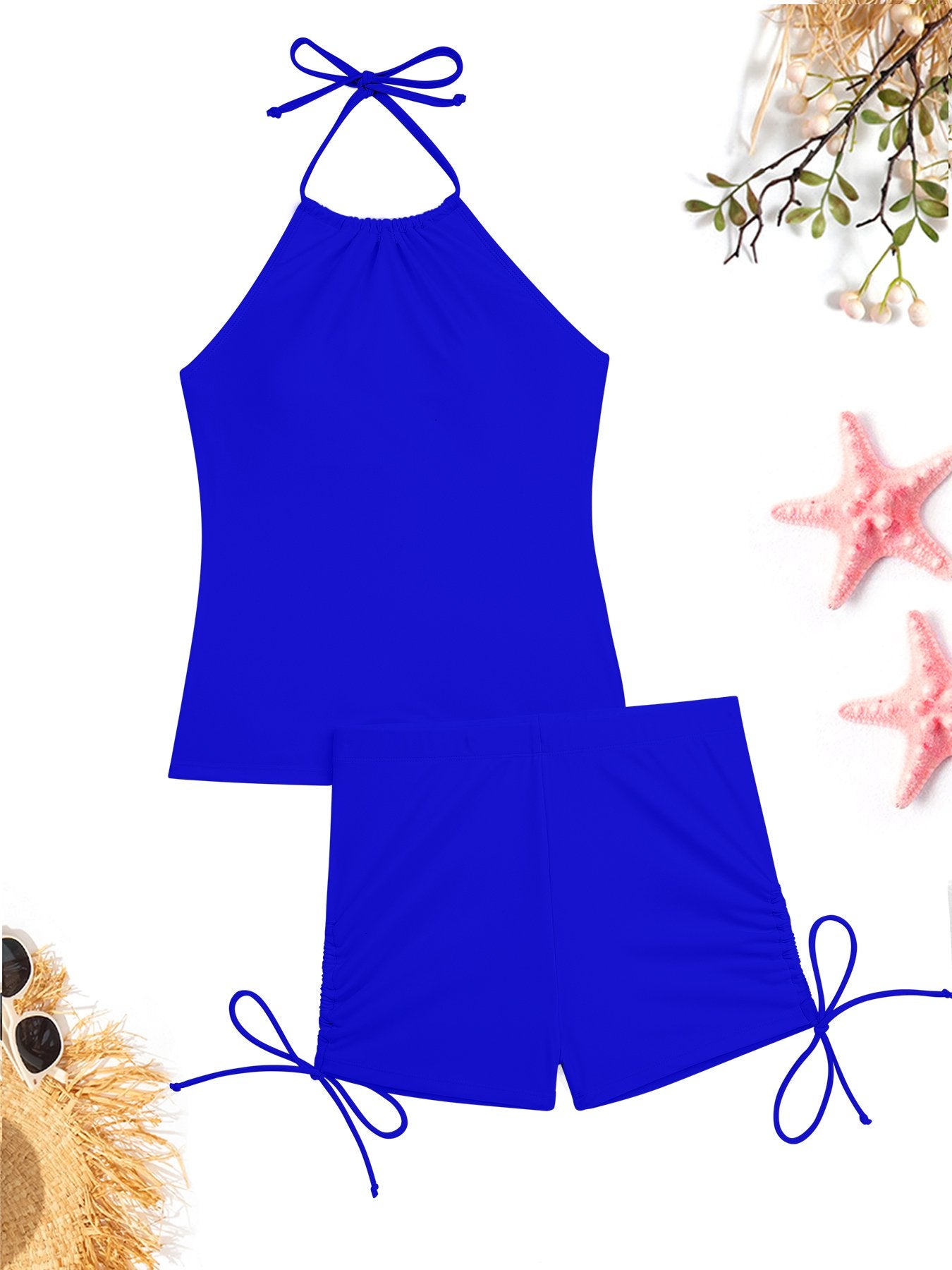 Women’s Halter Tankini with Swim Shorts