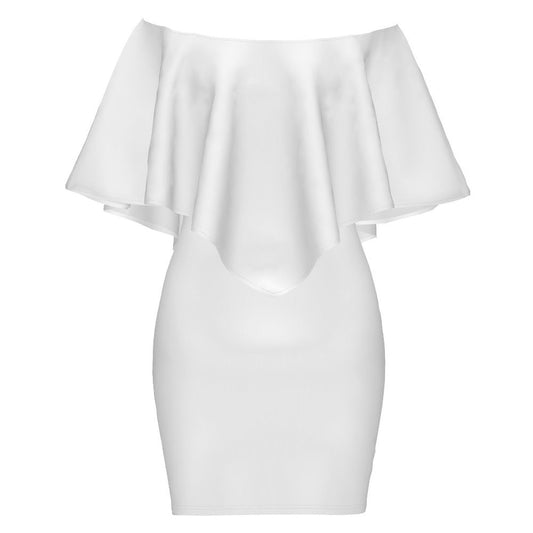 Women’s Off-Shoulder Cape Overlay Dress