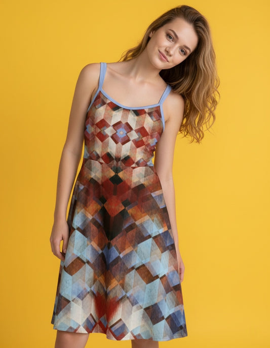 Women’s Sleeveless Spaghetti Strap Midi Dress