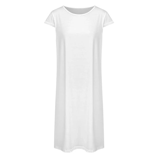 Women’s Short Sleeve A-Line Pocket Dress - Nogicle