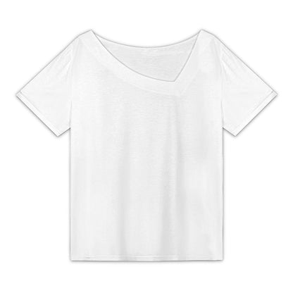 Women’s Asymmetric Neck Short Sleeve T-Shirt