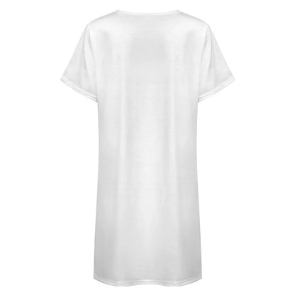 Women’s Loose Fit Short Sleeve Sleep Dress - Nogicle