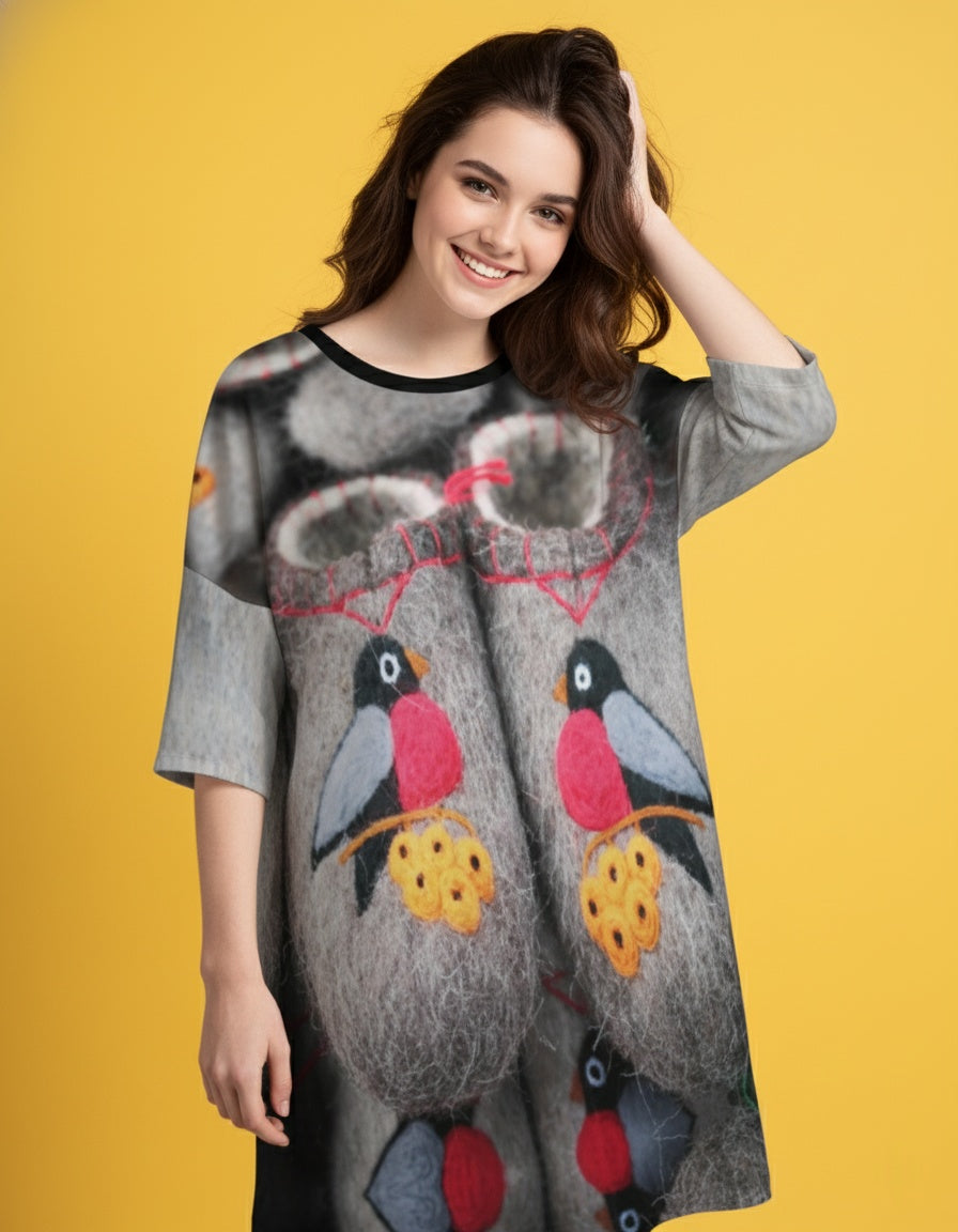 Women’s Oversized Short Sleeve T-Shirt Dress