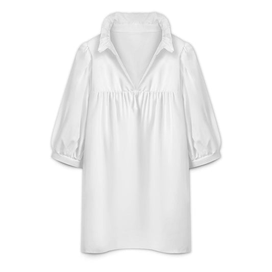 Women’s Puff Sleeve Ruffle Collar Blouse